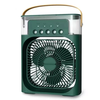 Summer Cooling Fan 3 In 1 Portable Desktop Humidifier USB Mini Air Conditioners Night Light Water Mist For Home, Office