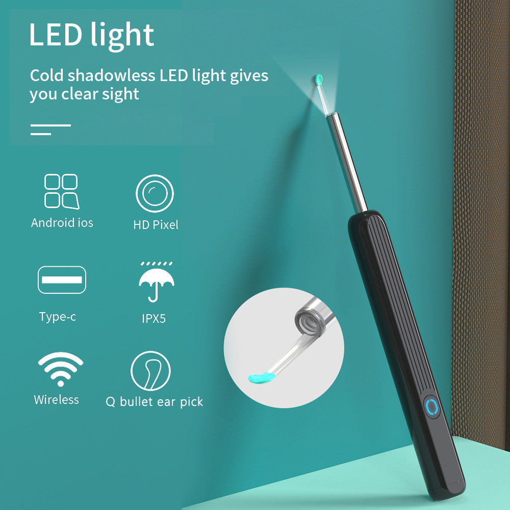 NE3 Ear Cleaner With Camera LED Light Wireless Ear Endoscope Ear Cleaning Kit For I-phone