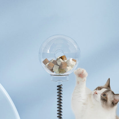 FooCat Leakaged 2 In 1 Toys Turntable Ball Toys Kitten Funny Cat Training Spring Ball Cat Supplies Pet Products