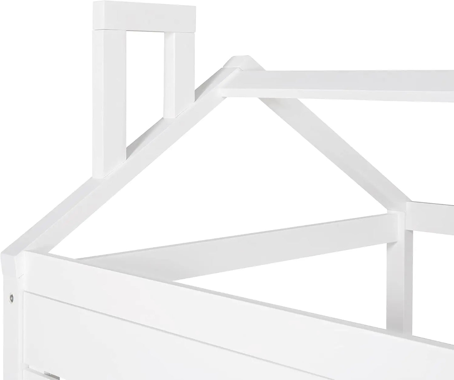 House Bed Twin Bed With Drawers, Wooden Daybed With Storage Drawers, For Kids Teens Girls Boys ( White )